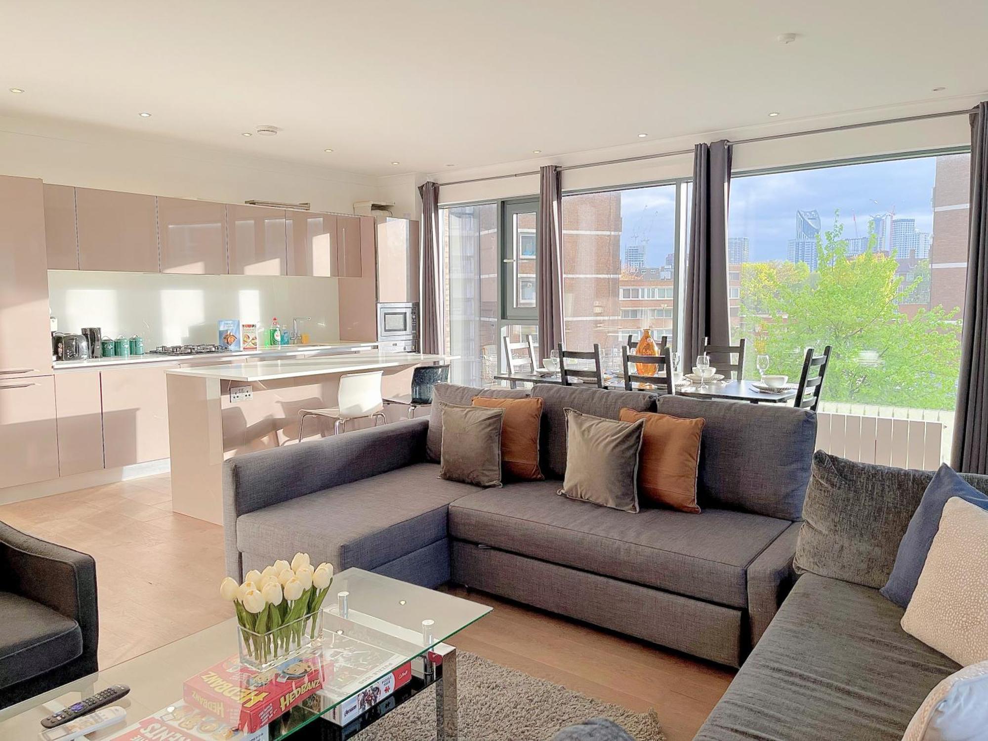 Sleek 3-bedroom Flat With Lift & Wi-fi In Southwark, Borough Near The Shard Apartment